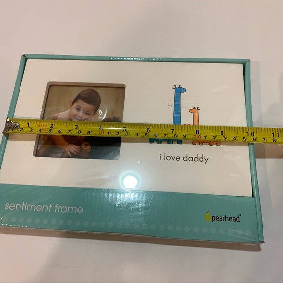 I LOVE DADDY picture frame new in box wrapped with two giraffes decor new baby - Picture 2 of 9
